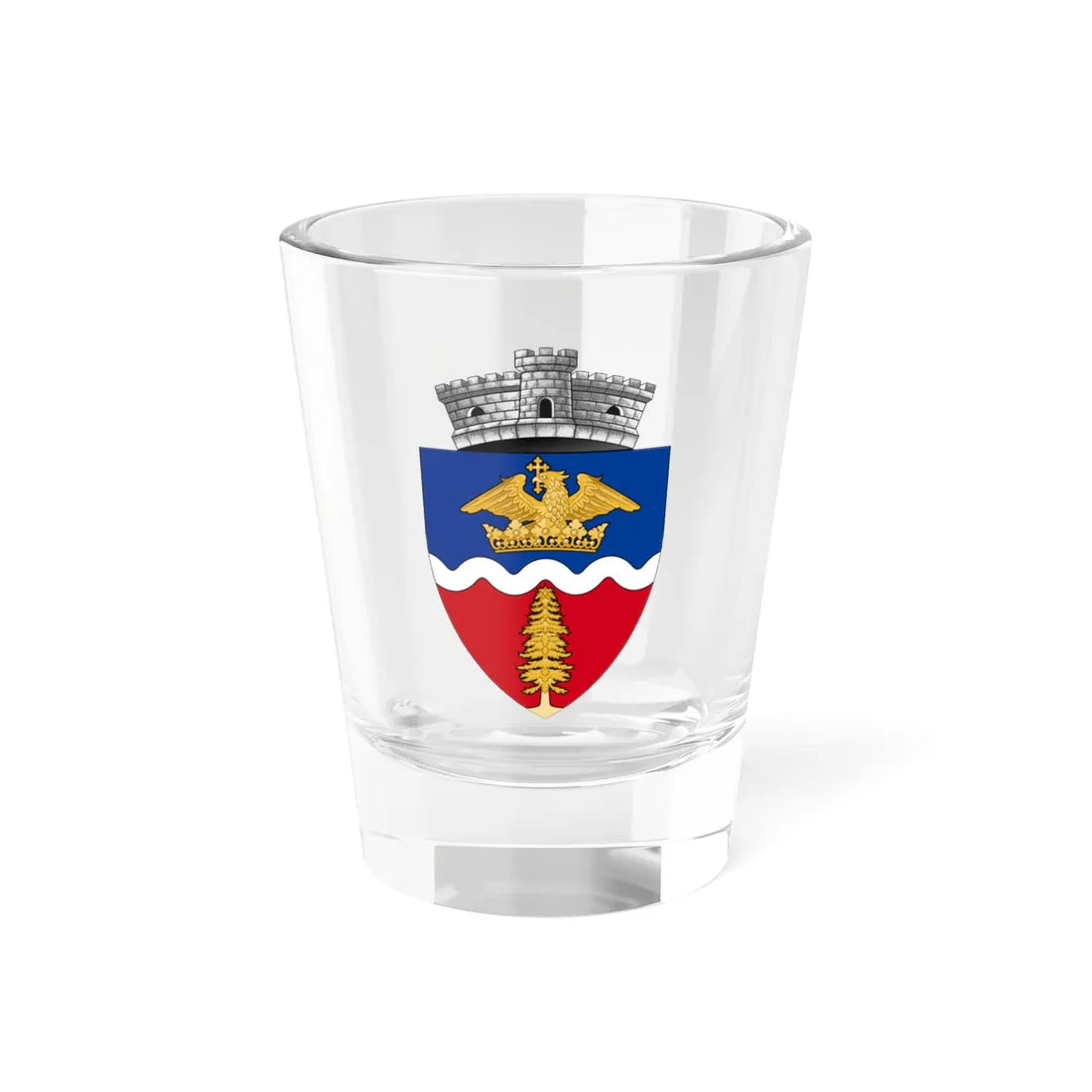 ROU AB Bistra CoA (Oman) (Coat of Arms) Shot Glass 1.5oz 1.5oz - Go Mug Yourself