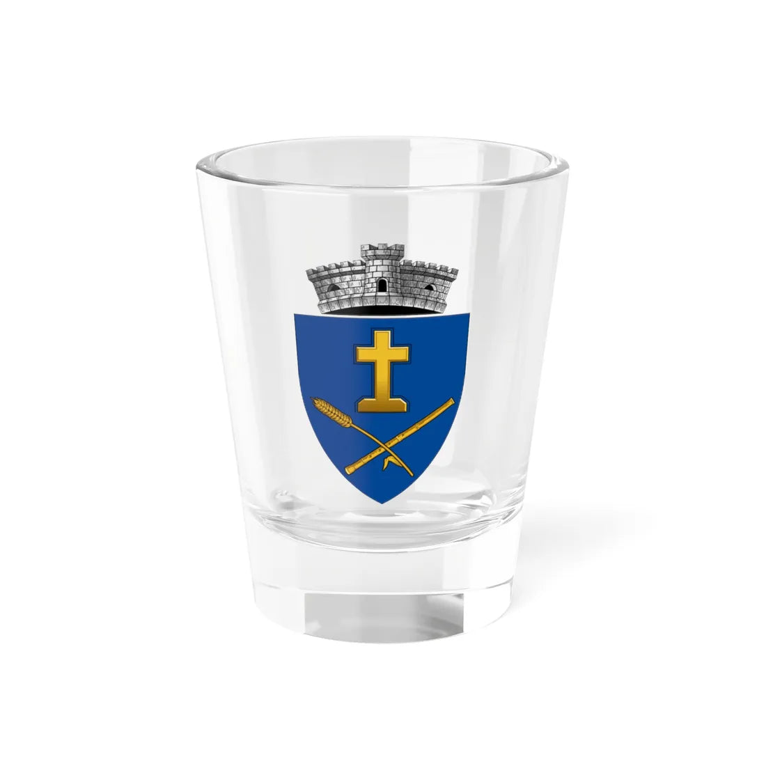 ROU AB Cenade CoA (Oman) (Coat of Arms) Shot Glass 1.5oz 1.5oz - Go Mug Yourself