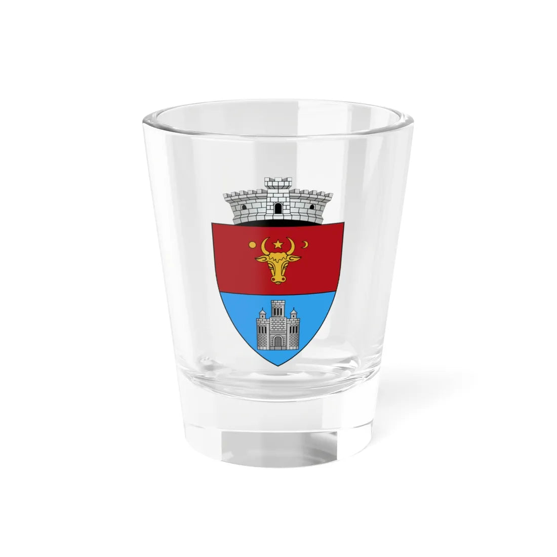 ROU AB Cetatea de Balta CoA (Oman) (Coat of Arms) Shot Glass 1.5oz 1.5oz - Go Mug Yourself