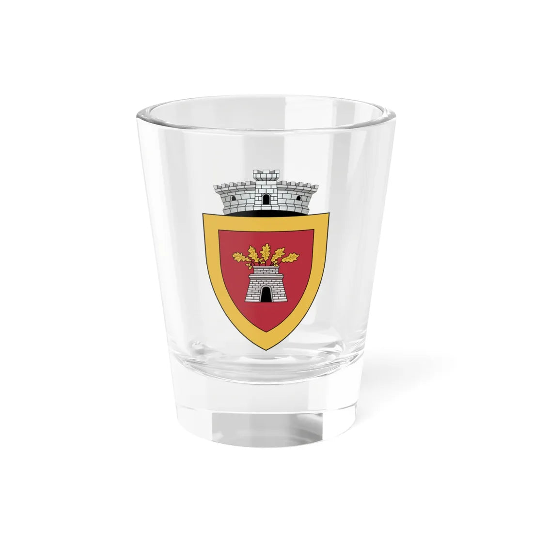 ROU AB Dostat CoA (Oman) (Coat of Arms) Shot Glass 1.5oz 1.5oz - Go Mug Yourself