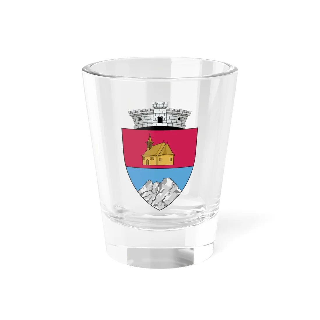 ROU AB Galda de Jos CoA (Oman) (Coat of Arms) Shot Glass 1.5oz 1.5oz - Go Mug Yourself