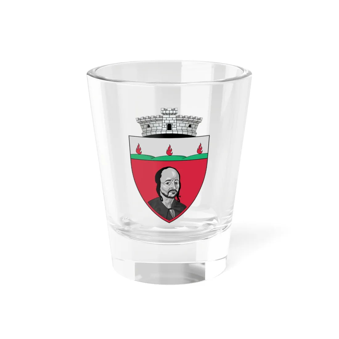 ROU AB Horea CoA (Oman) (Coat of Arms) Shot Glass 1.5oz 1.5oz - Go Mug Yourself