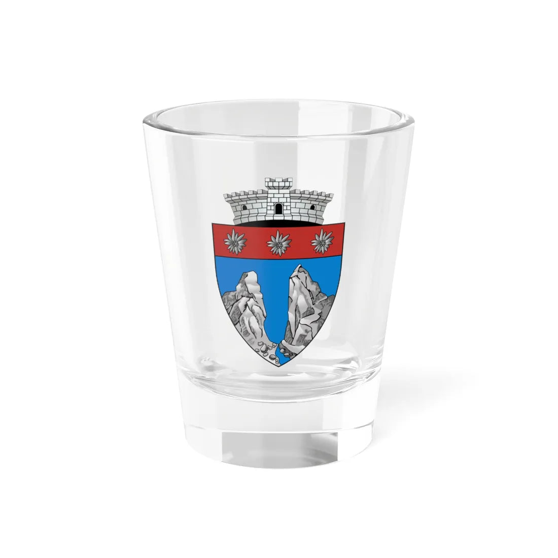 ROU AB Intregalde CoA (Oman) (Coat of Arms) Shot Glass 1.5oz 1.5oz - Go Mug Yourself