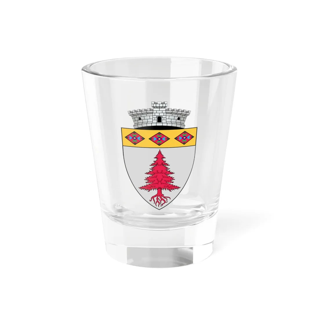 ROU AB Ocolis CoA (Oman) (Coat of Arms) Shot Glass 1.5oz 1.5oz - Go Mug Yourself