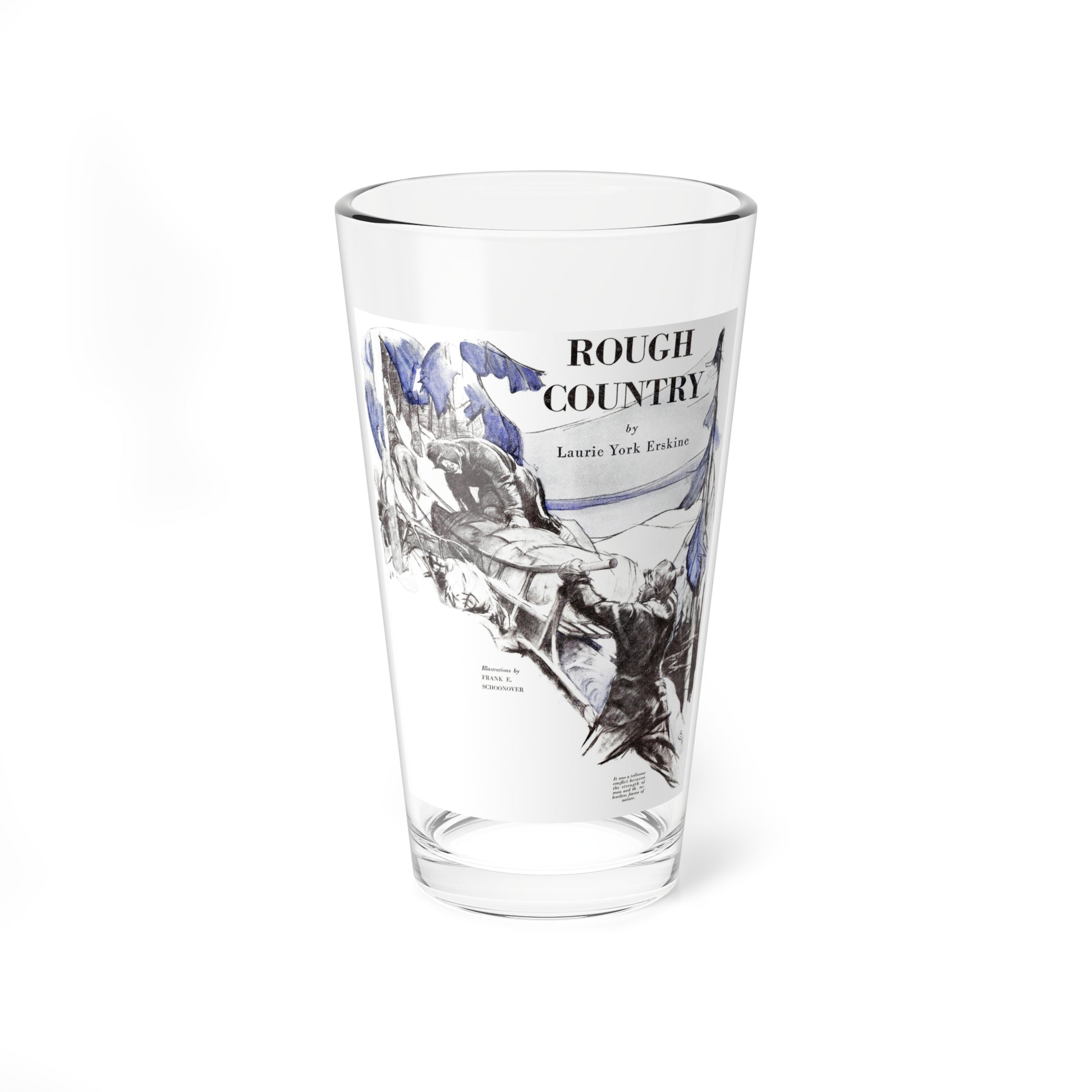 Rough Country, The American Boy, September 1933 (Magazine Illustration) Pint Glass 16oz-16oz-Go Mug Yourself