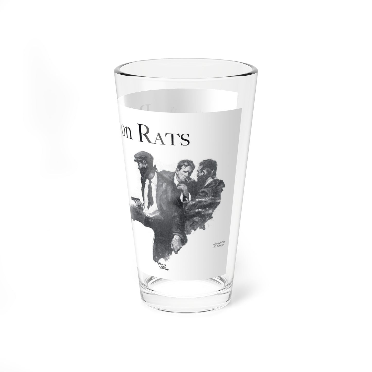 Rough on Rats, Real Detective, November 1932 (Magazine Illustration) Pint Glass 16oz-Go Mug Yourself