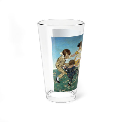 Round the ring of roses , 1914 (Magazine Illustration) Pint Glass 16oz-Go Mug Yourself