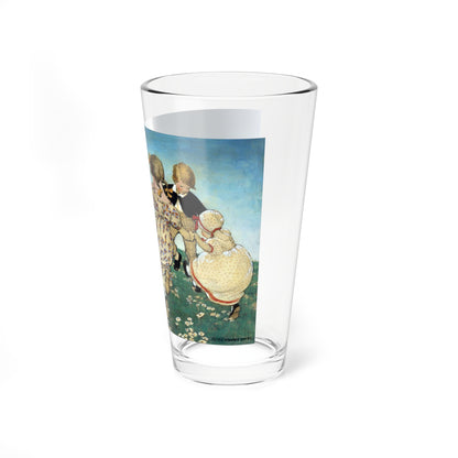 Round the ring of roses , 1914 (Magazine Illustration) Pint Glass 16oz-Go Mug Yourself