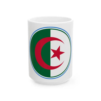Roundel of Algeria  Type 2 (Algeria) White Coffee Mug 15oz - Go Mug Yourself