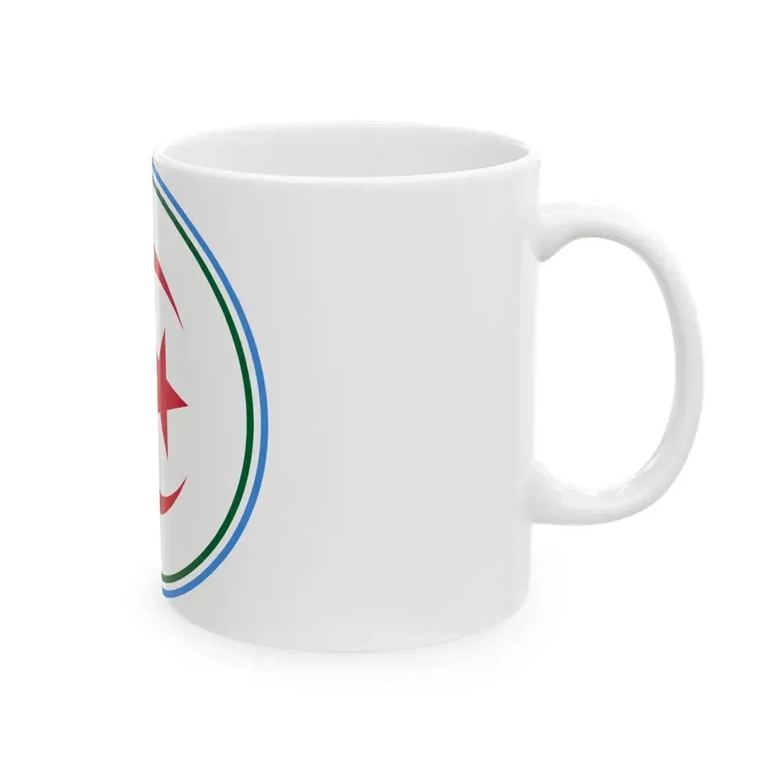 Roundel of Algeria  Type 2 (Algeria) White Coffee Mug - Go Mug Yourself