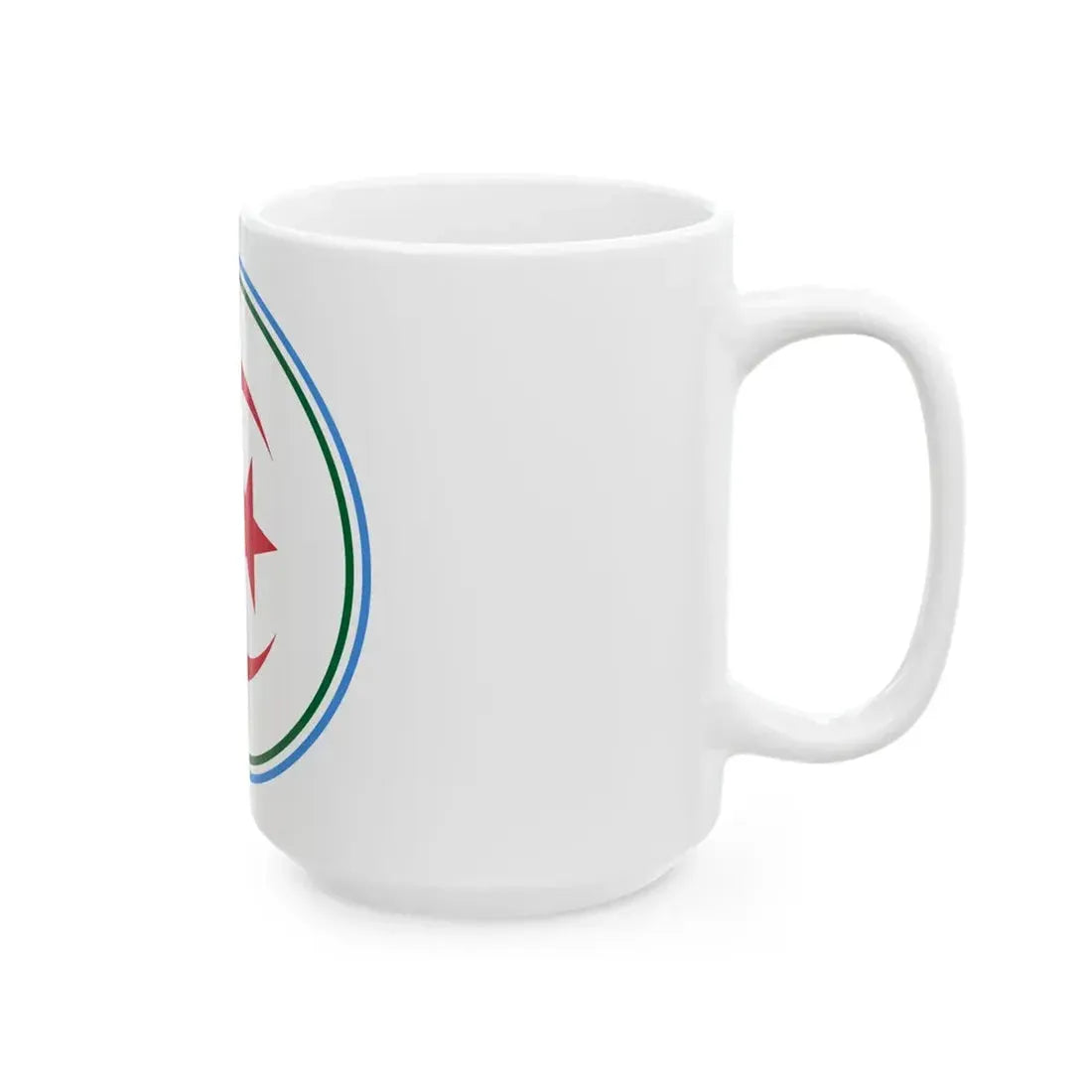 Roundel of Algeria  Type 2 (Algeria) White Coffee Mug - Go Mug Yourself