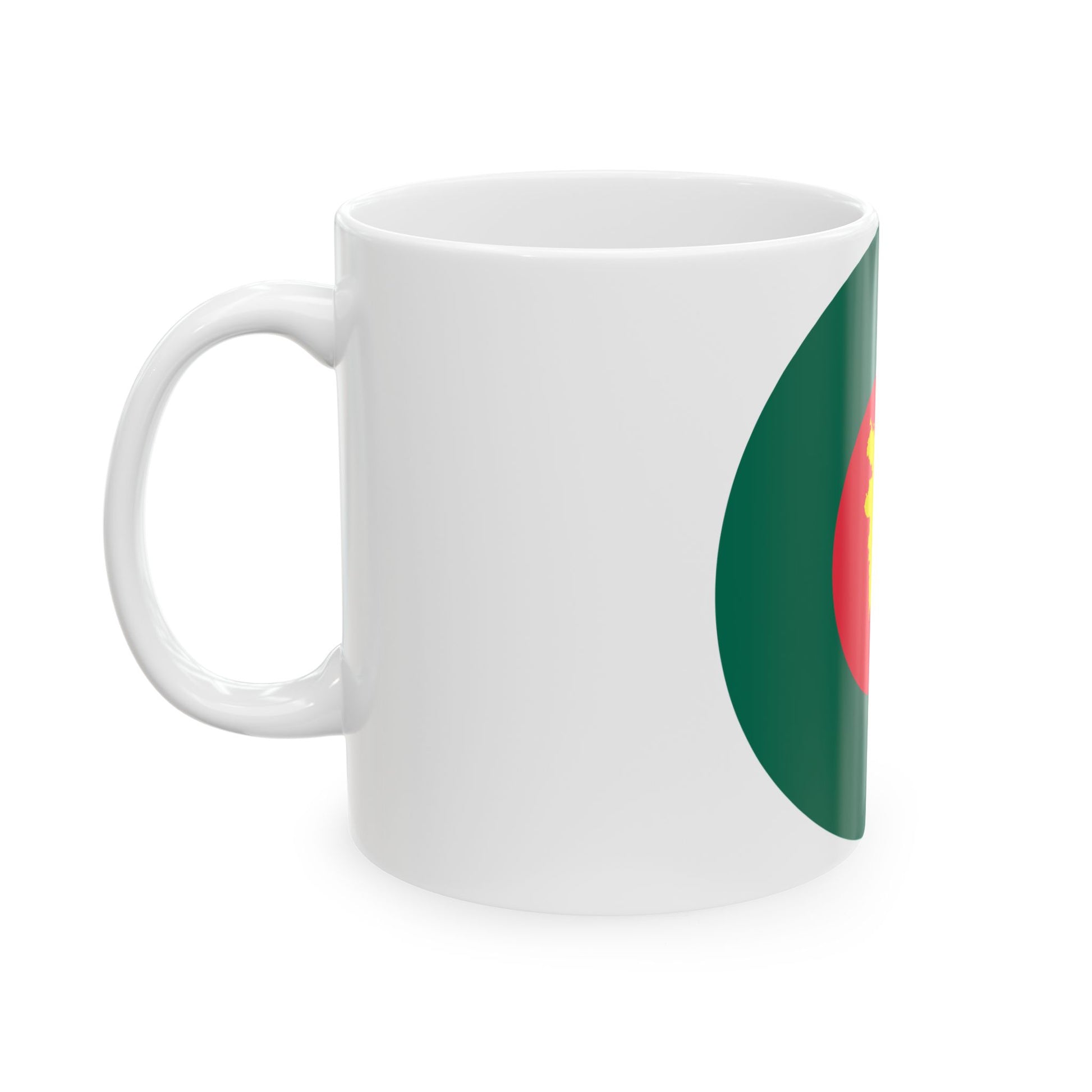 Roundel of Bangladesh with map in centre (Bangladesh) White Coffee Mug-Go Mug Yourself