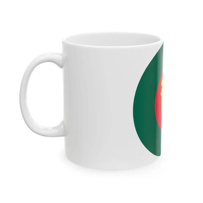 Roundel of Bangladesh with map in centre (Bangladesh) White Coffee Mug - Go Mug Yourself