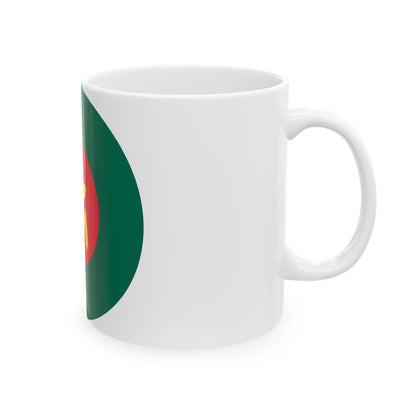 Roundel of Bangladesh with map in centre (Bangladesh) White Coffee Mug-Go Mug Yourself