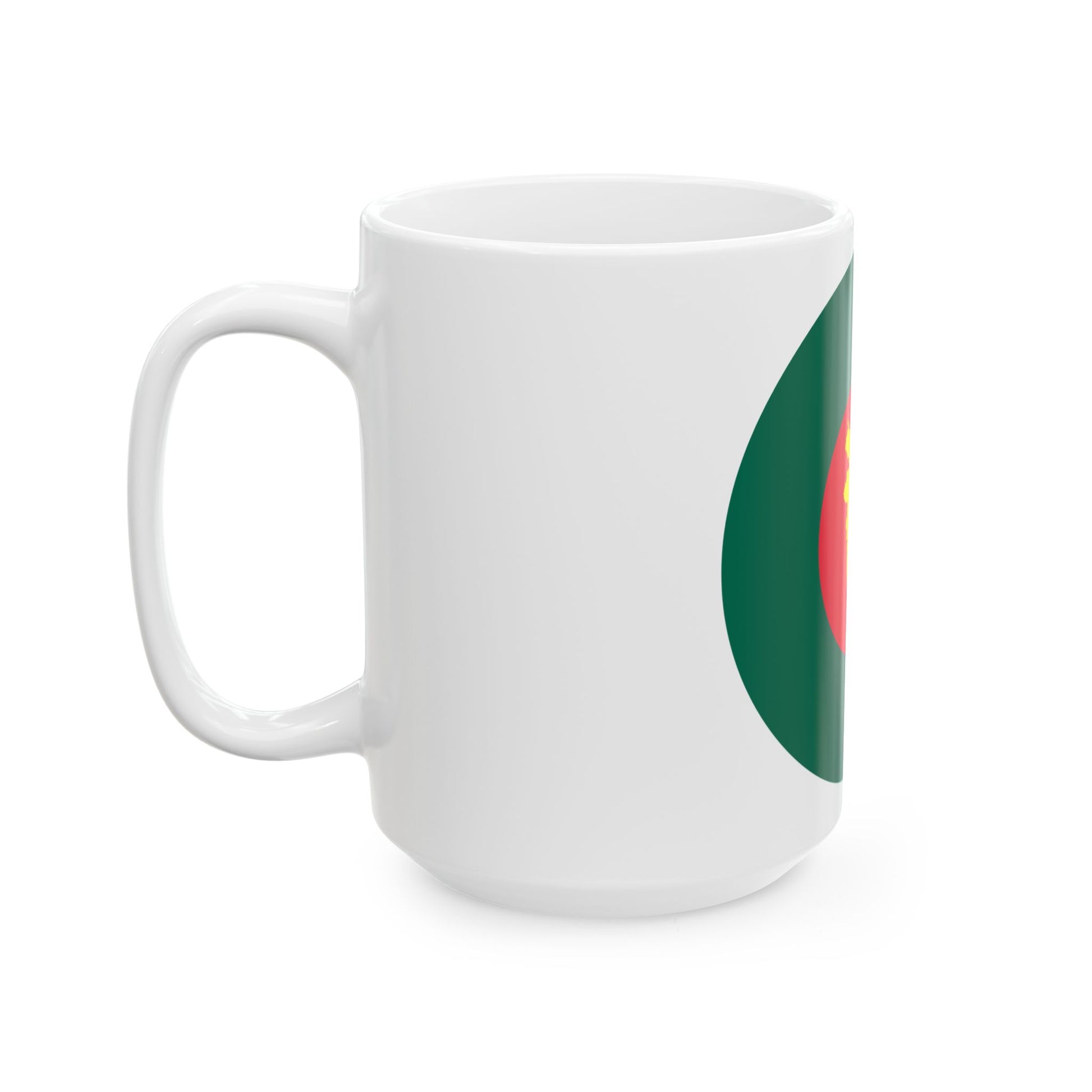 Roundel of Bangladesh with map in centre (Bangladesh) White Coffee Mug-Go Mug Yourself