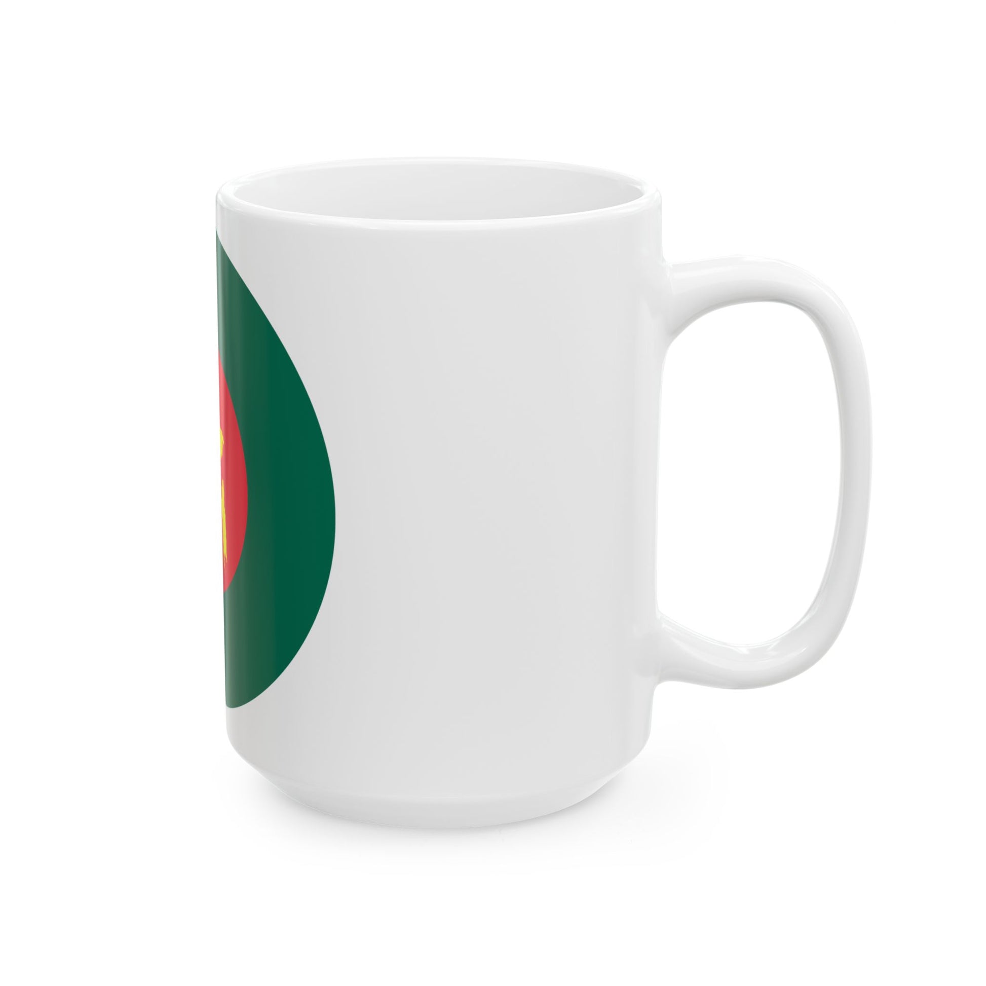 Roundel of Bangladesh with map in centre (Bangladesh) White Coffee Mug-Go Mug Yourself