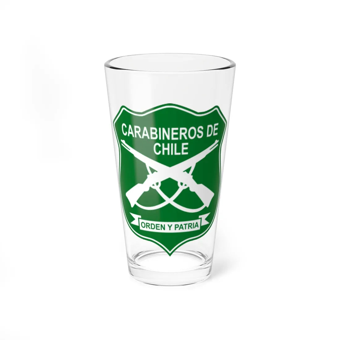 Roundel of Carabineros de Chile (Chile) (Coat of Arms) Pint Glass 16oz 16oz - Go Mug Yourself