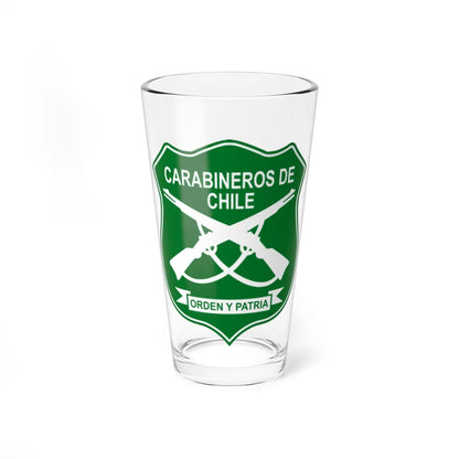 Roundel of Carabineros de Chile (Chile) (Coat of Arms) Pint Glass 16oz 16oz - Go Mug Yourself