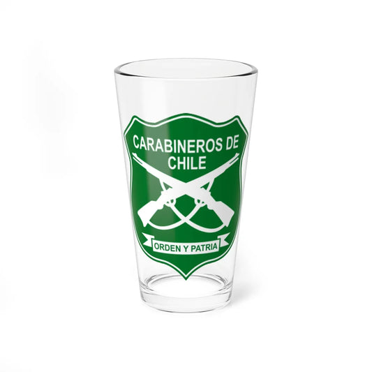 Roundel of Carabineros de Chile (Chile) (Coat of Arms) Pint Glass 16oz 16oz - Go Mug Yourself