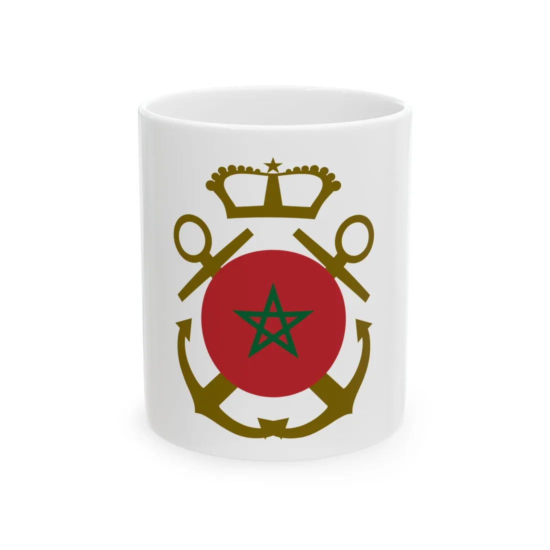 Roundel of Morocco  Naval Aviation (Morocco) White Coffee Mug 11oz - Go Mug Yourself