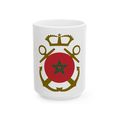 Roundel of Morocco  Naval Aviation (Morocco) White Coffee Mug 15oz - Go Mug Yourself