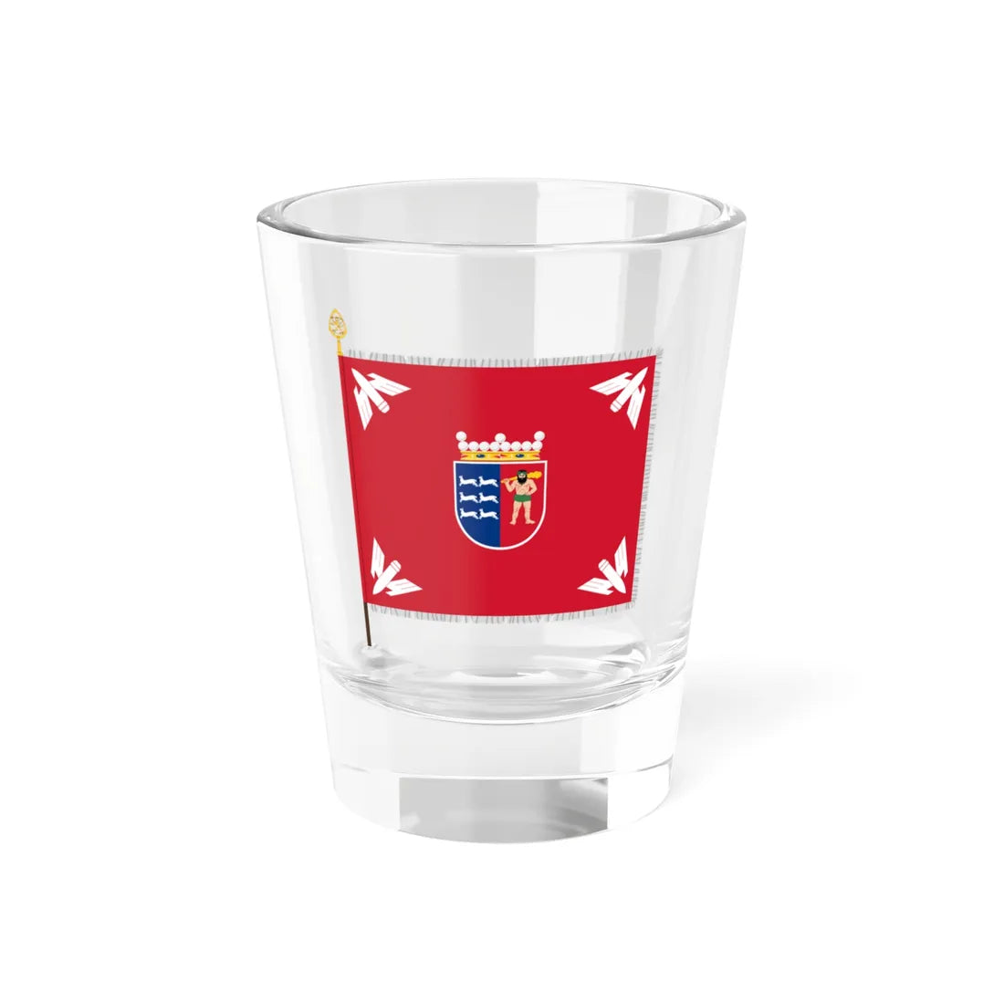 Rovaniemen ilmatorjuntapatteriston lippu (Finland) Shot Glass 1.5oz 1.5oz - Go Mug Yourself