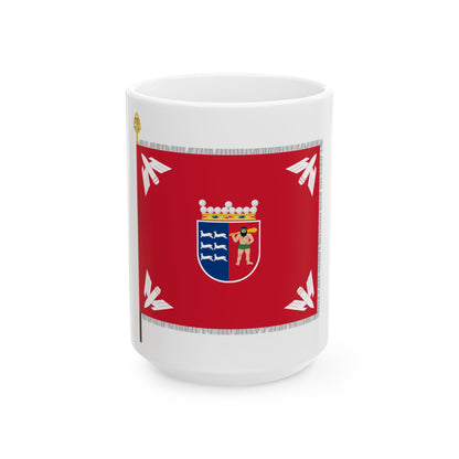 Rovaniemen ilmatorjuntapatteriston lippu (Finland) White Coffee Mug-15oz-Go Mug Yourself