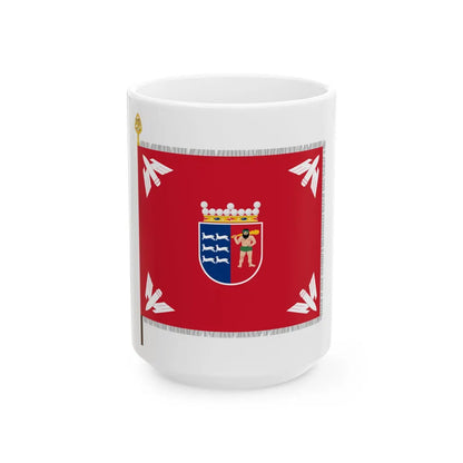 Rovaniemen ilmatorjuntapatteriston lippu (Finland) White Coffee Mug 15oz - Go Mug Yourself