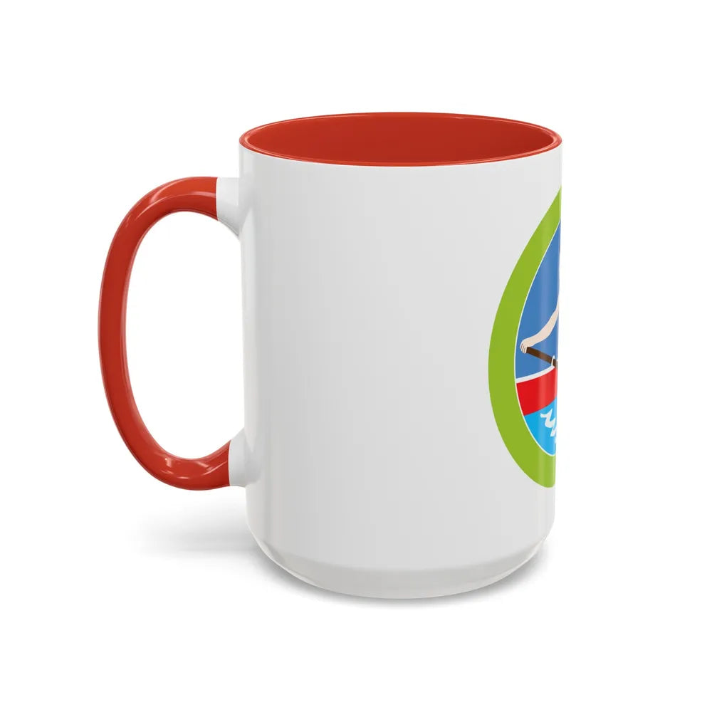 Rowing (Boy Scout Merit Badge) Accent Coffee Mug-Go Mug Yourself