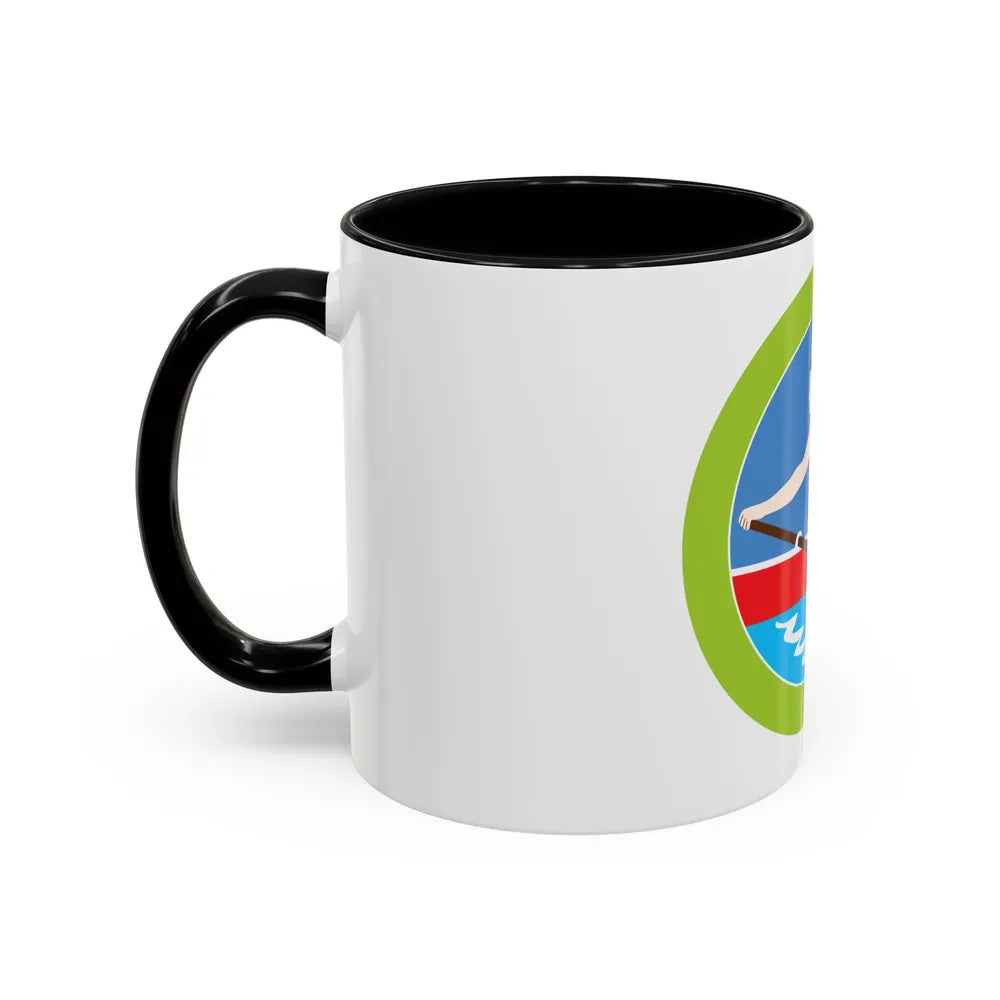 Rowing (Boy Scout Merit Badge) Accent Coffee Mug-Go Mug Yourself