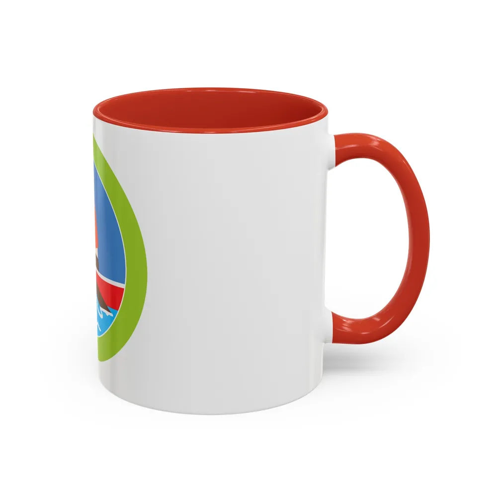 Rowing (Boy Scout Merit Badge) Accent Coffee Mug-Go Mug Yourself