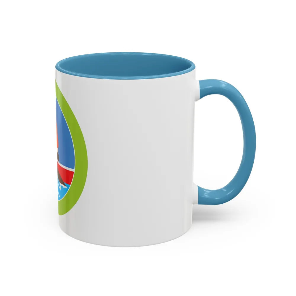 Rowing (Boy Scout Merit Badge) Accent Coffee Mug-Go Mug Yourself