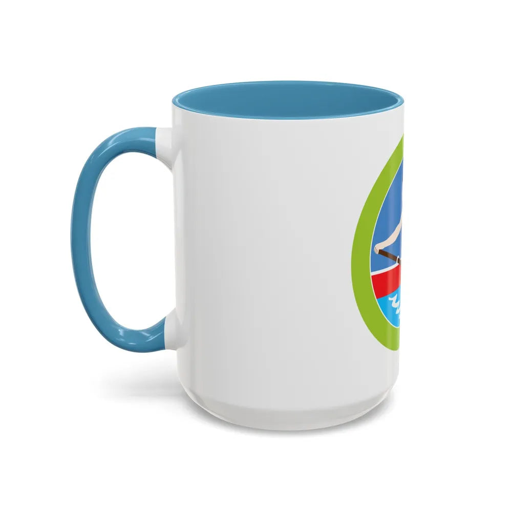 Rowing (Boy Scout Merit Badge) Accent Coffee Mug-Go Mug Yourself