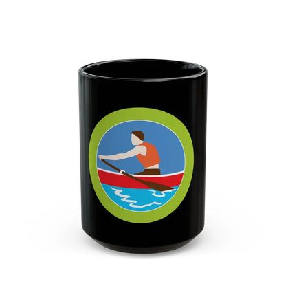 Rowing (Boy Scout Merit Badge) Black Coffee Mug-15oz-Go Mug Yourself