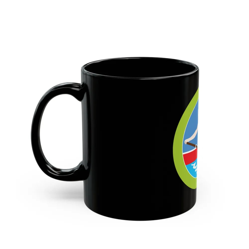 Rowing (Boy Scout Merit Badge) Black Coffee Mug-Go Mug Yourself