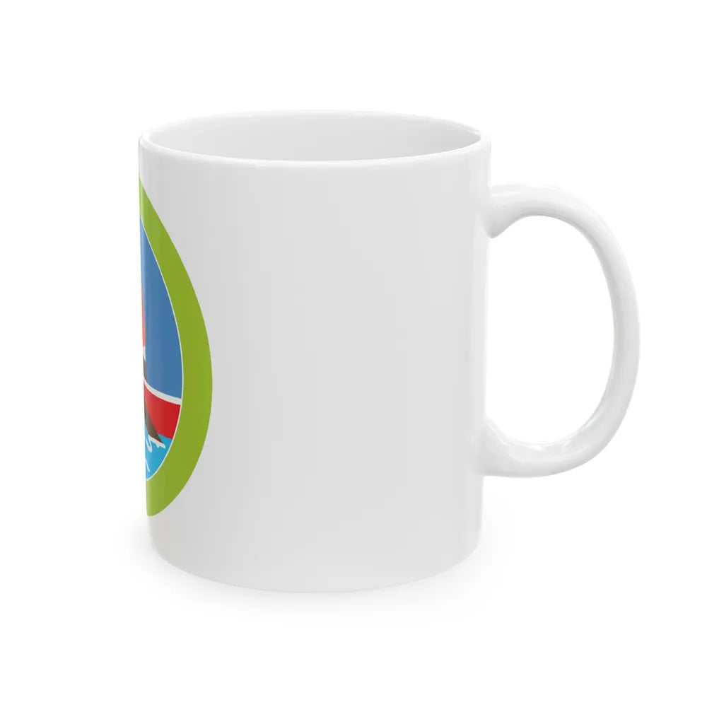 Rowing (Boy Scout Merit Badge) White Coffee Mug-Go Mug Yourself