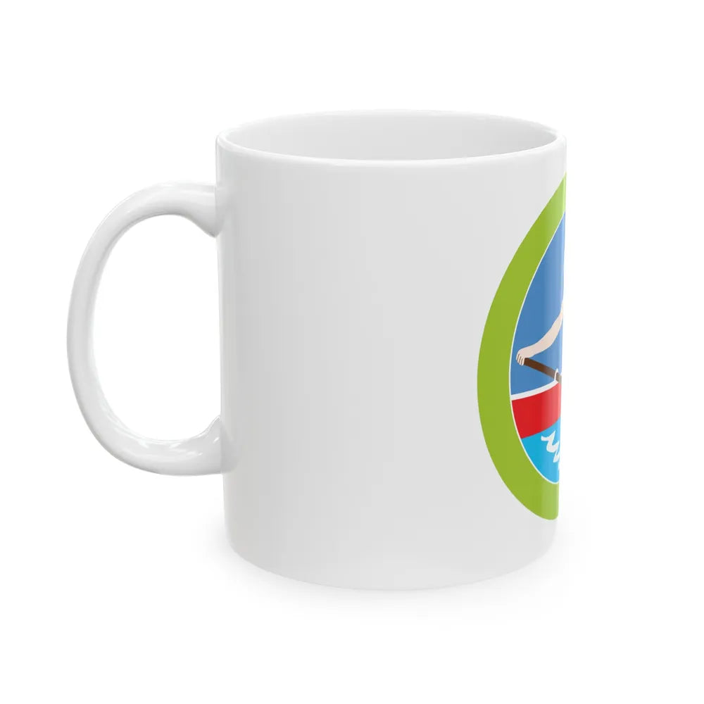 Rowing (Boy Scout Merit Badge) White Coffee Mug-Go Mug Yourself