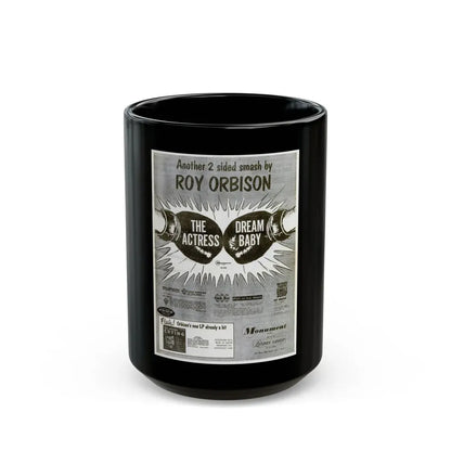 Roy Orbison 1962 (Music Poster) Black Coffee Mug - Go Mug Yourself