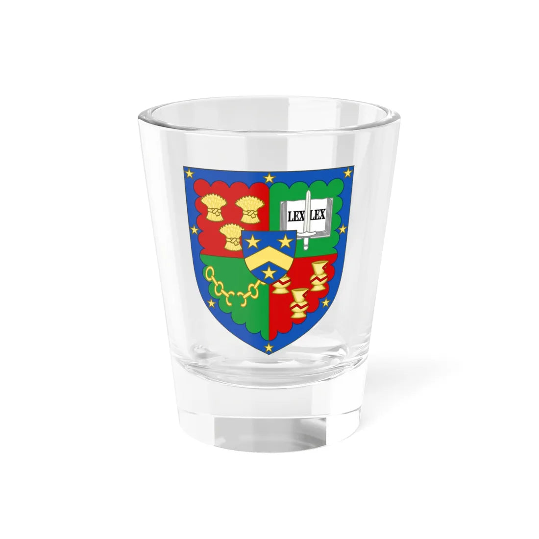 Royal Arms Araucania  Patagonia Shield Only Philippe I (Argentina) (Coat of Arms) Shot Glass 1.5oz 1.5oz - Go Mug Yourself