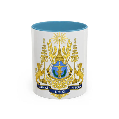 Royal arms of Cambodia - Accent Coffee Mug 11oz Light Blue - Go Mug Yourself
