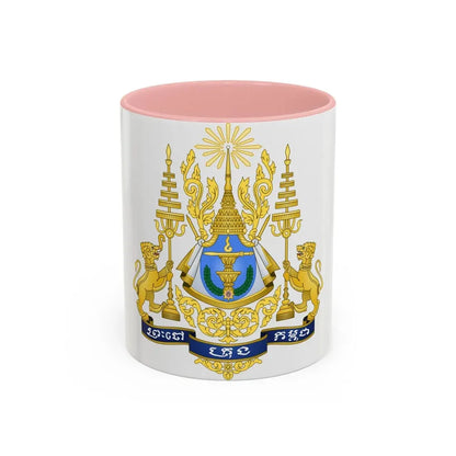 Royal arms of Cambodia - Accent Coffee Mug 11oz Pink - Go Mug Yourself