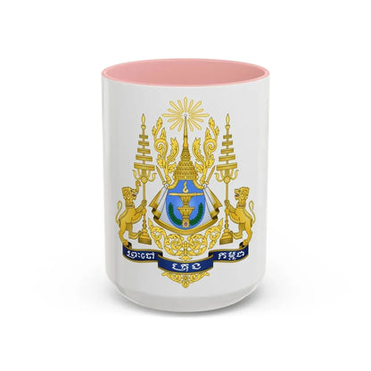 Royal arms of Cambodia - Accent Coffee Mug 15oz Pink - Go Mug Yourself