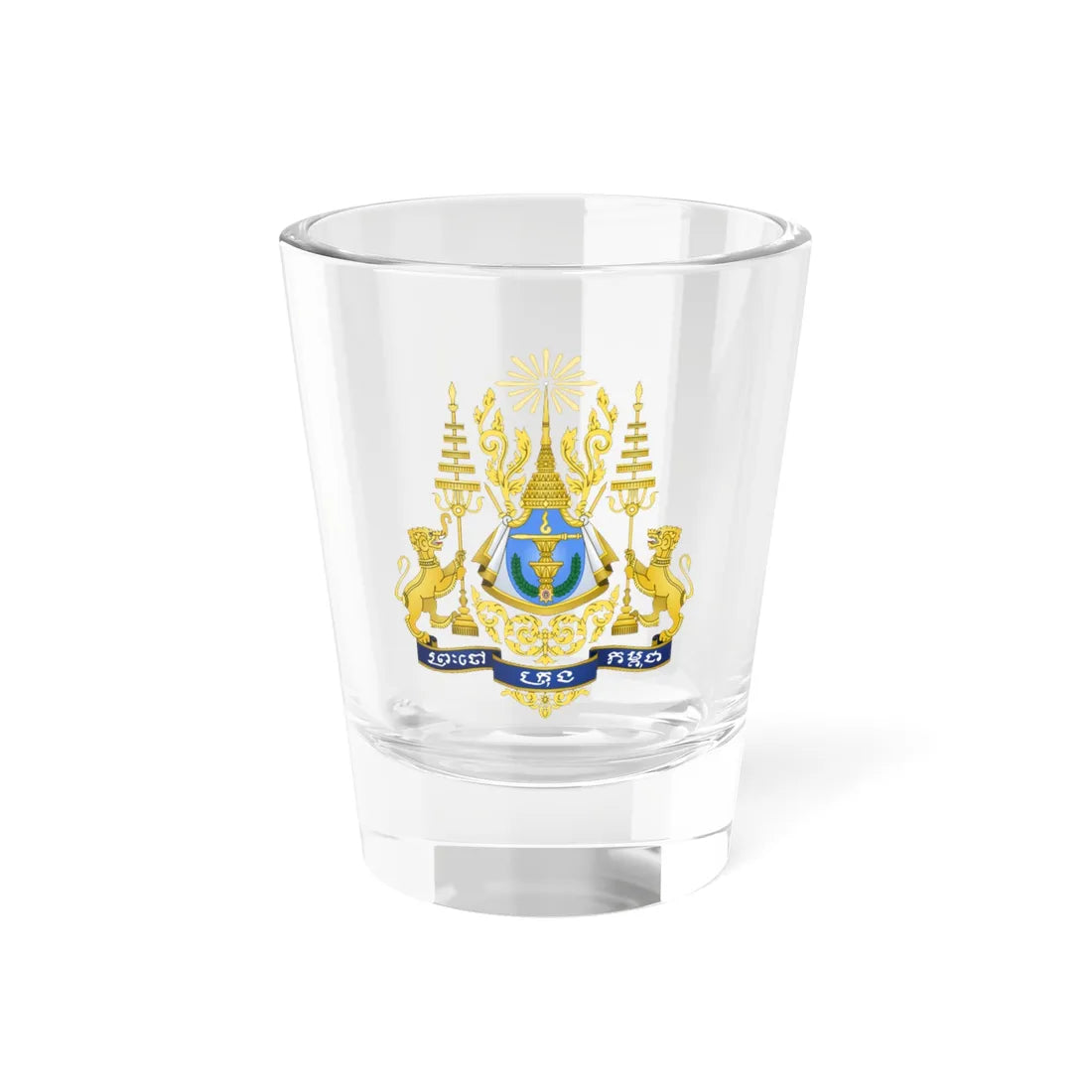 Royal arms of Cambodia (Cambodia) (Coat of Arms) Shot Glass 1.5oz 1.5oz - Go Mug Yourself