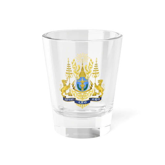 Royal arms of Cambodia (Cambodia) (Coat of Arms) Shot Glass 1.5oz 1.5oz - Go Mug Yourself