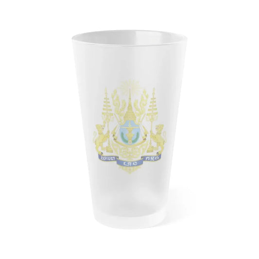 Royal arms of Cambodia - Frosted Pint Glass 16oz 16oz Frosted - Go Mug Yourself