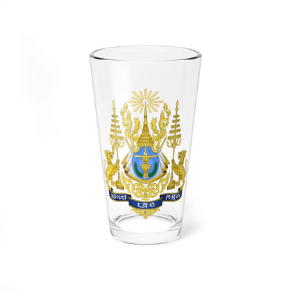 Royal arms of Cambodia - Pint Glass 16oz-16oz-Go Mug Yourself