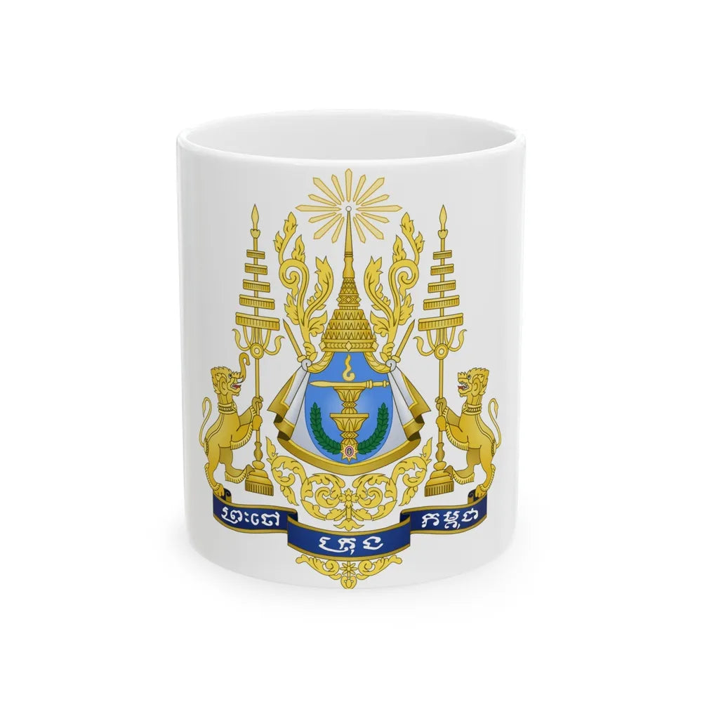 Royal arms of Cambodia - White Coffee Mug-11oz-Go Mug Yourself