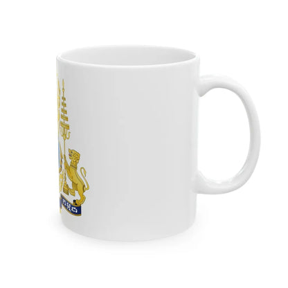 Royal arms of Cambodia - White Coffee Mug-Go Mug Yourself