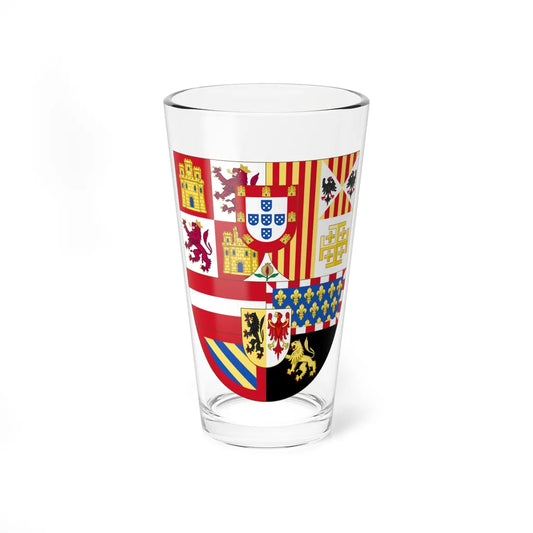 Royal Arms of Catholic Monarchy in the Kingdom of Naple 1580-1650 (Italy) (Coat of Arms) Pint Glass 16oz 16oz - Go Mug Yourself