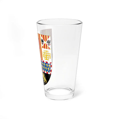 Royal Arms of Catholic Monarchy in the Kingdom of Naple 1580-1650 (Italy) (Coat of Arms) Pint Glass 16oz - Go Mug Yourself